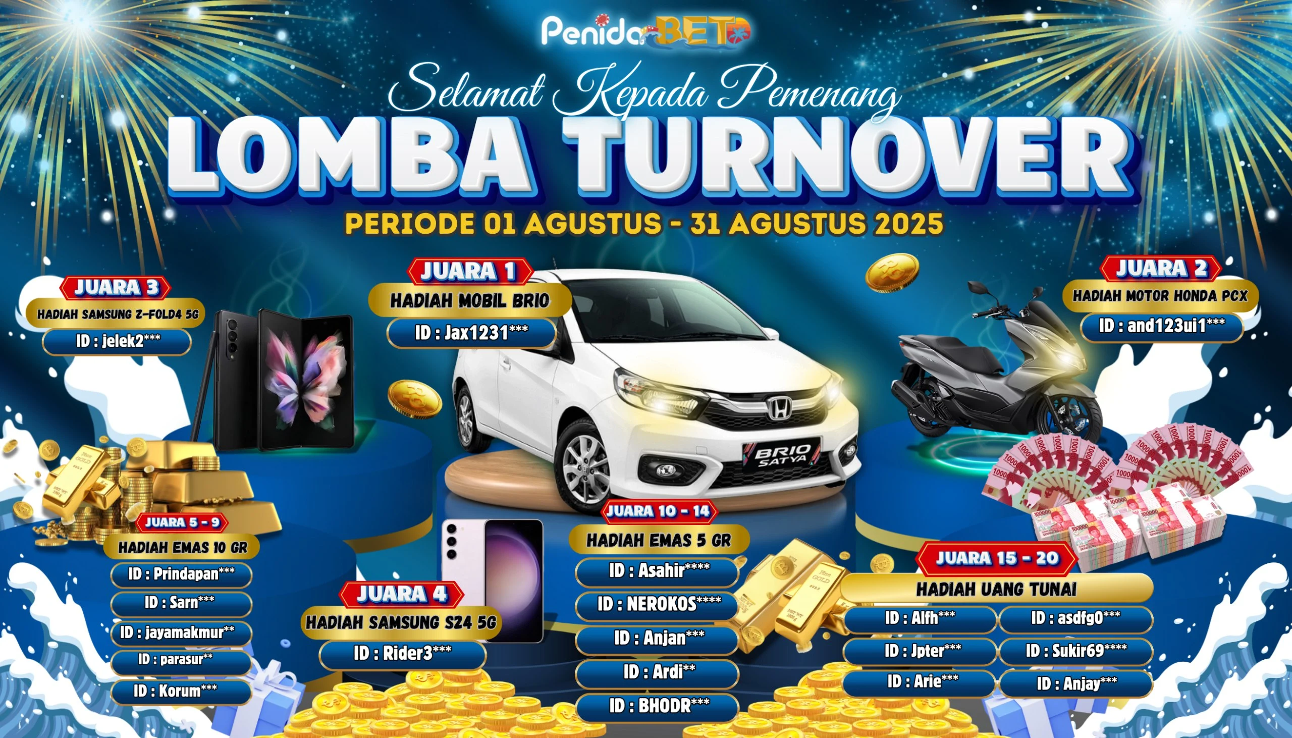 PEMENANG LOMBA TURNOVER AGUSTUS