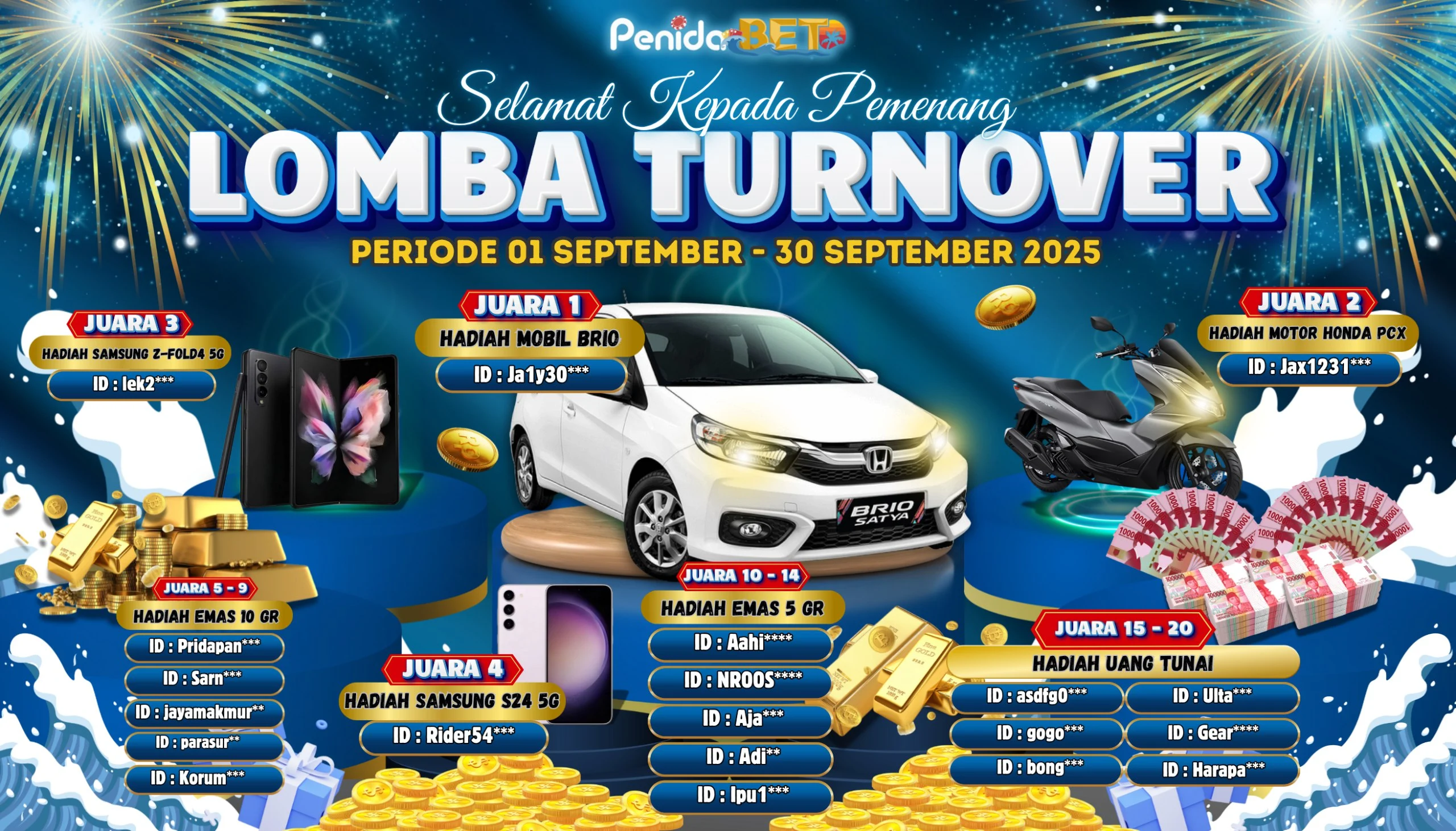 LOMBA PEMENANG TURNOVER PERIODE SEPTEMBER