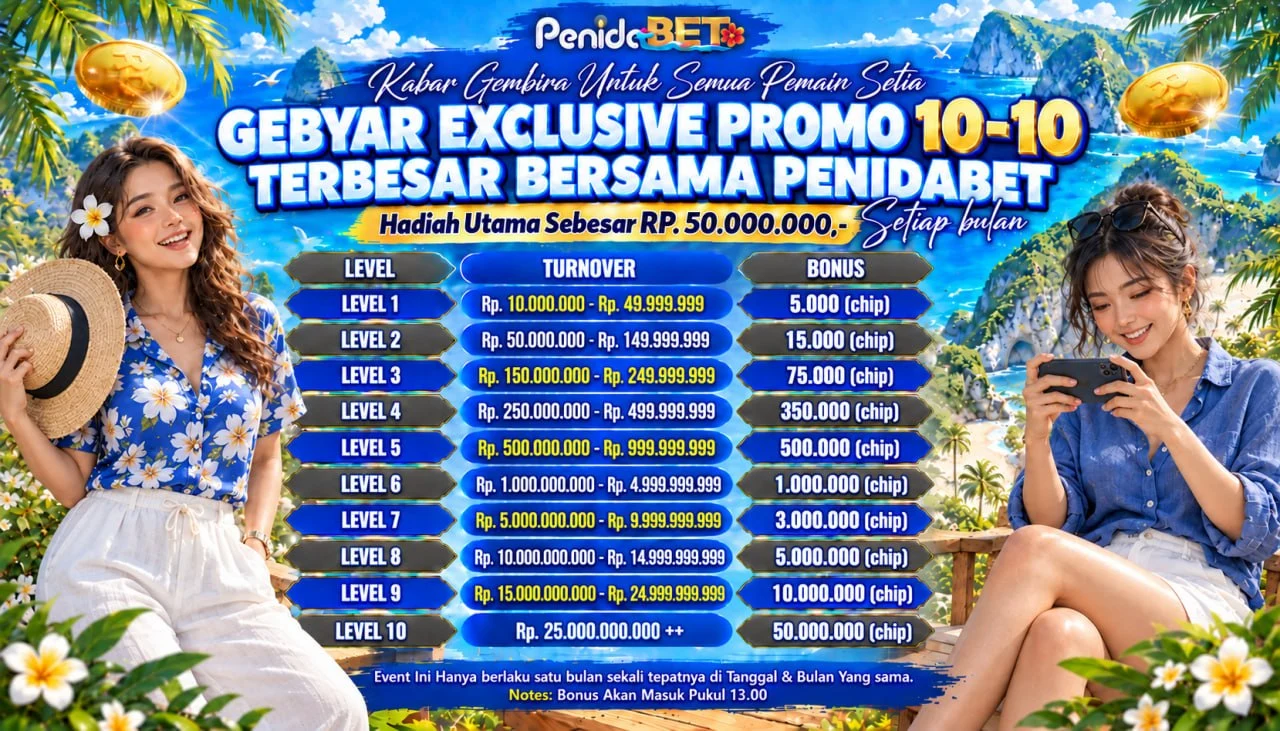 Gebyar Eksklusif Promo Besar besaran bersama PENIDABET setiap bulan.